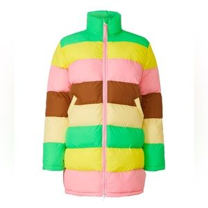 Rachel Antonoff Terry Colorblock Puffer Coat